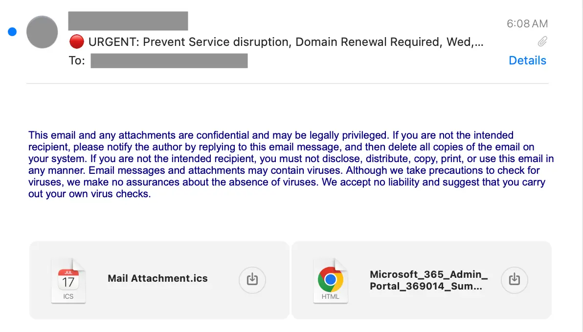 E-Mail über ablaufende Domain